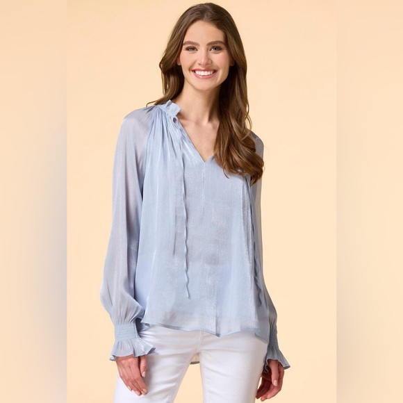 Before You Collection | NWT Saltwater chiffon top 2 piece Small baby blue - Picture 1 of 7